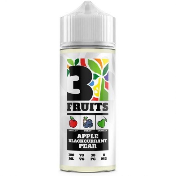 Apple, Blackcurrant, Pear e-Liquid IndeJuice 3 Fruits 100ml Bottle