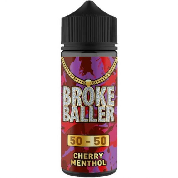 Cherry Menthol e-Liquid IndeJuice Broke Baller 80ml Bottle