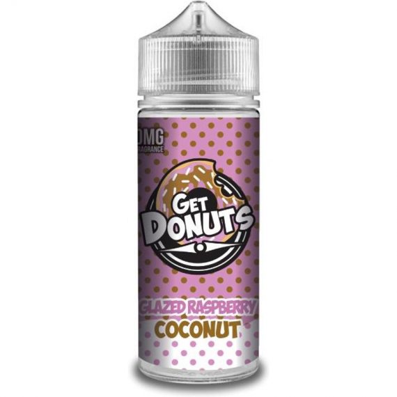 Donuts Glazed Raspberry Coconut e-Liquid IndeJuice Get E Liquid 100ml Bottle