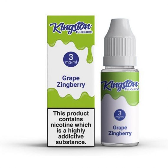 Grape Zingberry e-Liquid IndeJuice Kingston e-Liquids 10ml Bottle