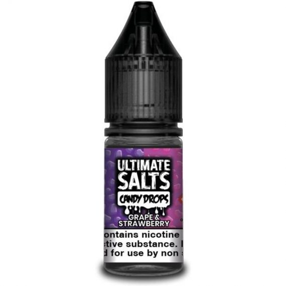 Candy Drops Grape & Strawberry e-Liquid IndeJuice Ultimate Puff 10ml Bottle