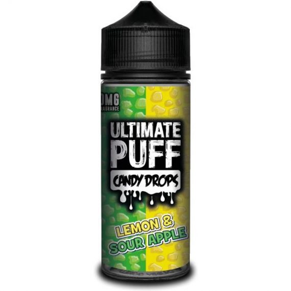 Candy Drops Lemon & Sour Apple e-Liquid IndeJuice Ultimate Puff 100ml Bottle