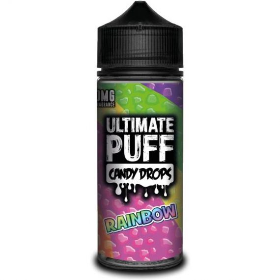 Candy Drops Rainbow e-Liquid IndeJuice Ultimate Puff 100ml Bottle