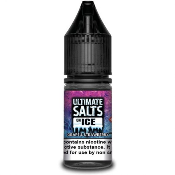 On Ice Grape And Strawberry e-Liquid IndeJuice Ultimate Puff 10ml Bottle